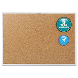 Classic Series Cork Bulletin Board, 36 X 24, Silver Aluminum Frame