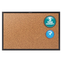 Classic Series Cork Bulletin Board, 48x36, Black Aluminum Frame