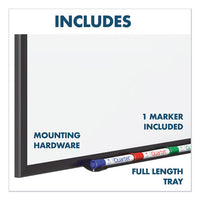 Classic Porcelain Magnetic Whiteboard, 36 X 24, Black Aluminum Frame