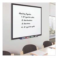 Classic Porcelain Magnetic Whiteboard, 36 X 24, Black Aluminum Frame