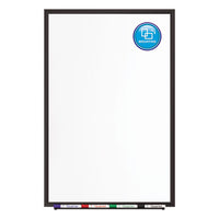 Classic Porcelain Magnetic Whiteboard, 36 X 24, Black Aluminum Frame