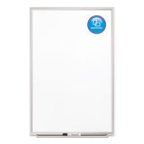 Classic Series Porcelain Magnetic Board, 36 X 24, White, Silver Aluminum Frame