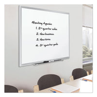 Classic Series Porcelain Magnetic Board, 72 X 48, White, Silver Aluminum Frame