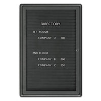 Enclosed Magnetic Directory, 48 X 36, Black Surface, Graphite Aluminum Frame