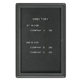 Enclosed Magnetic Directory, 48 X 36, Black Surface, Graphite Aluminum Frame
