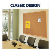 Classic Series Cork Bulletin Board, 24 X 18, Oak Finish Frame