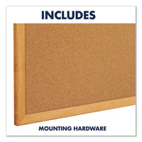 Classic Series Cork Bulletin Board, 36 X 24, Oak Finish Frame