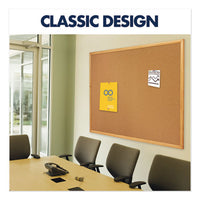 Classic Series Cork Bulletin Board, 96 X 48, Oak Finish Frame