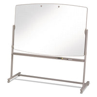 Total Erase Reversible Mobile Easel, 72 X 48, White Surface, Neutral Frame