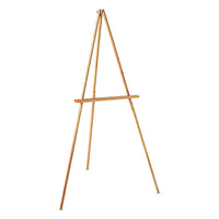 Lightweight Tripod Floor Easel, 64" High, Natural Oak