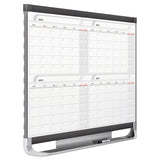 Prestige 2 Magnetic Total Erase 4-month Calendar, 36 X 24, Graphite Color Frame