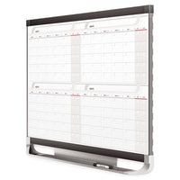 Prestige 2 Magnetic Total Erase 4-month Calendar, 48 X 36, Graphite Color Frame