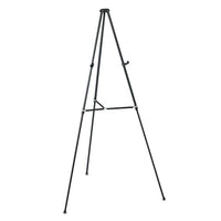 Lightweight Telescoping Tripod Easel, 38" To 66" High, Aluminum, Silver