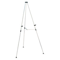 Lightweight Telescoping Tripod Easel, 38" To 66" High, Aluminum, Silver