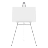 Aluminum Heavy-duty Display Easel, 38" To 66" High, Aluminum, Silver