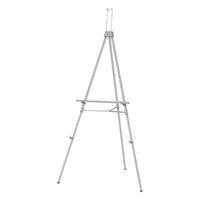 Aluminum Heavy-duty Display Easel, 38" To 66" High, Aluminum, Silver