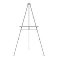 Aluminum Heavy-duty Display Easel, 38" To 66" High, Aluminum, Silver