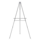 Aluminum Heavy-duty Display Easel, 38" To 66" High, Aluminum, Silver