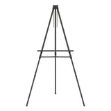 Aluminum Heavy-duty Display Easel, 38" To 66" High, Aluminum, Black