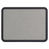 Contour Granite Gray Tack Board, 36 X 24, Black Frame