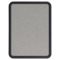 Contour Granite Gray Tack Board, 36 X 24, Black Frame