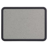 Contour Granite Gray Tack Board, 48 X 36, Black Frame