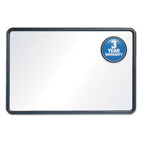 Contour Dry-erase Board, Melamine, 24 X 18, White Surface, Black Frame