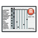 Magnetic Employee In-out Board, Porcelain, 24 X 18, Gray-black, Aluminum Frame