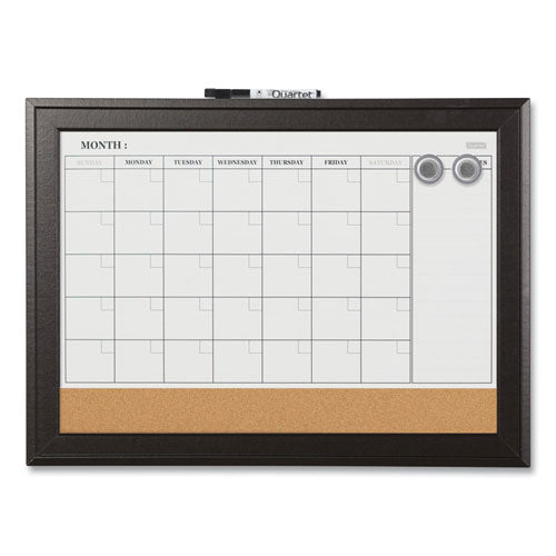 Home Decor Magnetic Combo Dry Erase With Cork Board On Bottom, 23 X 17, Espresso Wood Frame