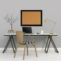 Cork Bulletin Board With Black Frame, 23 X 17