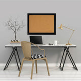 Cork Bulletin Board With Black Frame, 23 X 17