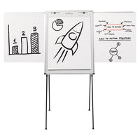Dry-erase Steel Easel, Melamine, 29 X 40, White, Aluminum Frame