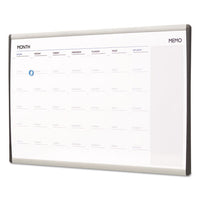 Magnetic Dry-erase Calendar, 18 X 30, White Surface, Silver Aluminum Frame