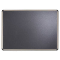 Prestige Euro-style Embossed Foam Bulletin Board, 48 X 34 7-16, Black-alum Frame