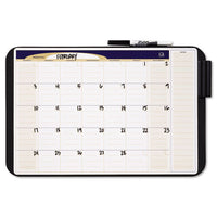 Tack & Write Monthly Calendar Board, 23 X 17, White Surface, Black Frame