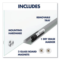 Brilliance Glass Dry-erase Boards, 96 X 48, White Surface