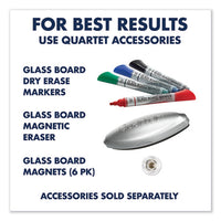 Invisamount Magnetic Glass Marker Board, Frameless, 39" X 22", White Surface