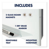 Element Framed Magnetic Glass Dry-erase Boards, 74" X 42", Aluminum Frame