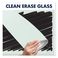 Invisamount Magnetic Glass Marker Board, Frameless, 85" X 48", White Surface
