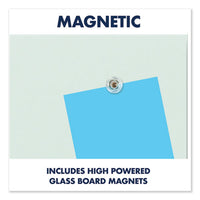 Invisamount Magnetic Glass Marker Board, Frameless, 85" X 48", White Surface