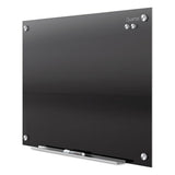 Infinity Black Glass Magnetic Marker Board, 96 X 48