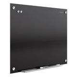 Infinity Black Glass Magnetic Marker Board, 96 X 48