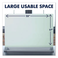 Desktop Magnetic Glass Dry-erase Panel, 23" X 17", White