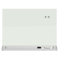 Desktop Magnetic Glass Dry-erase Panel, 23" X 17", White