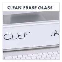 Glass Dry Erase Desktop Computer Pad, 18 X 6, White