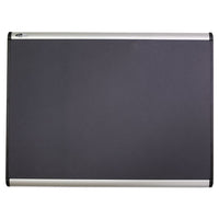 Prestige Plus Magnetic Fabric Bulletin Board, 36 X 24, Aluminum Frame