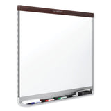 Prestige 2 Duramax Magnetic Porcelain Whiteboard, 48 X 36, Mahogany Frame