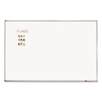 Porcelain Magnetic Whiteboard, 96 X 48, Aluminum Frame
