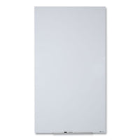 Invisamount Vertical Magnetic Glass Dry-erase Boards, 28 X 50, White Surface