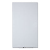 Invisamount Vertical Magnetic Glass Dry-erase Boards, 28 X 50, White Surface